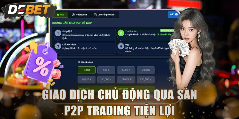 Giao dịch chủ động qua sàn P2P Trading tiện lợi